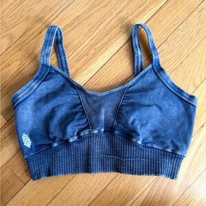 FP Movement by Free People Washed Denim Blue Sports Bra